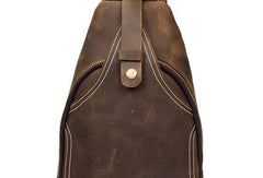 Cool Leather Chest Bag Sling Bag Sling Crossbody Bag Travel Bag Hiking Bags For Men