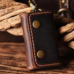Handmade Leather Mens Cool Key Wallet Car Key Holder Car Key Case for Men - imessengerbags
