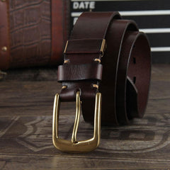 Genuine Leather Punk Rock Biker Trucker Mens Belt Men Black Coffee Belt for Men