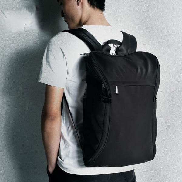 Cool Nylon Cloth Men's Black Large Computer Backpack Travel Bag For Men - imessengerbags