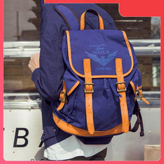 Navy Blue Canvas Mens Large 15'' Laptop Backpack College Backpack Travel Backpack for Men