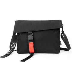 Black Casual Nylon Mens SMall Side Bag Chest Bag Black Messenger Bag Courier Bag for Men