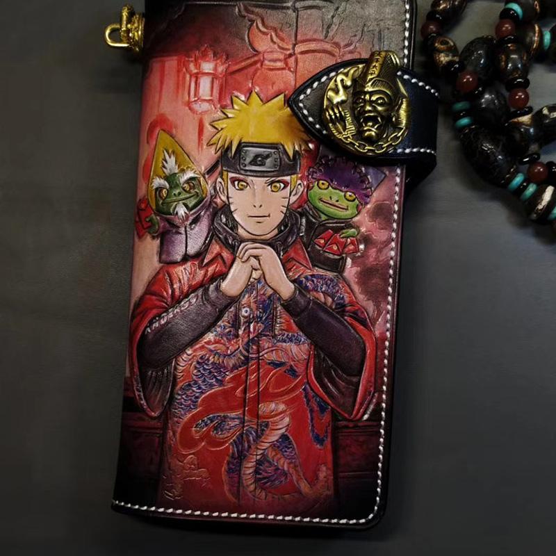 Anime Gifts For Men Naruto Hidden Leaf Village Bifold Wallet With