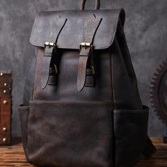 Handmade Leather Mens Cool Backpack Sling Bag Large Travel Bag Hiking Bag for men