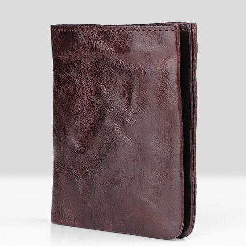 Genuine Leather Mens Cool Slim Leather Wallet Men Small Wallets Bifold for Men - imessengerbags