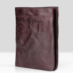 Genuine Leather Mens Cool Slim Leather Wallet Men Small Wallets Bifold for Men - imessengerbags