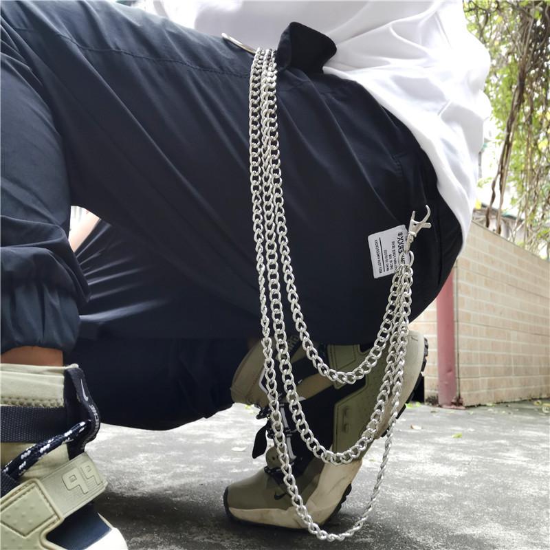 Badass Punk Mens Womens Long Three-Layer Hip Hop Pants Chain Wallet Chain For Men - imessengerbags
