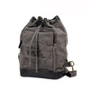 Fashion Canvas Leather Mens Bucket Sling Bag Sling Pack Khaki Canvas Sling Backpack for Men