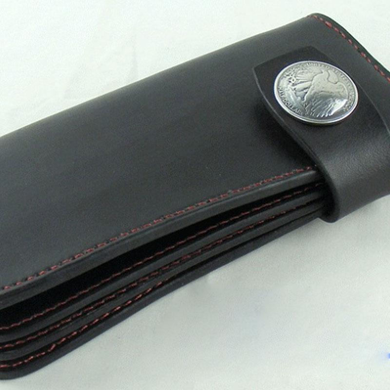 Handmade Leather Biker Wallet Mens Cool Chain Wallet Trucker Wallet with Chain - imessengerbags