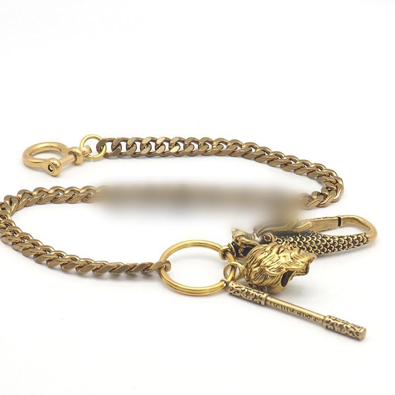 Cool Brass Chain Sun Wukong 18‘’ Key Chain Wallet Chain Pants Chain For Men - imessengerbags