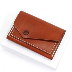 Leather Mens Card Wallet Front Pocket Wallet Small Slim Wallet Change Wallet for Men - imessengerbags