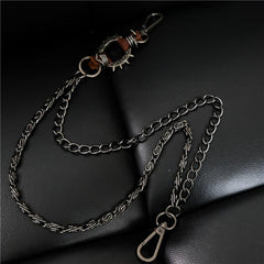 Badass Punk Mens Double Long Biker Wallet CHain Pants CHain Wallet Chain For Men - imessengerbags