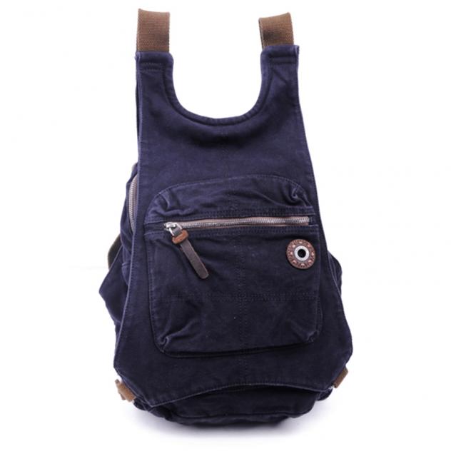 Canvas Dark Blue Mens Hiking Backpack School Backpack Green College Backpack For Men - imessengerbags