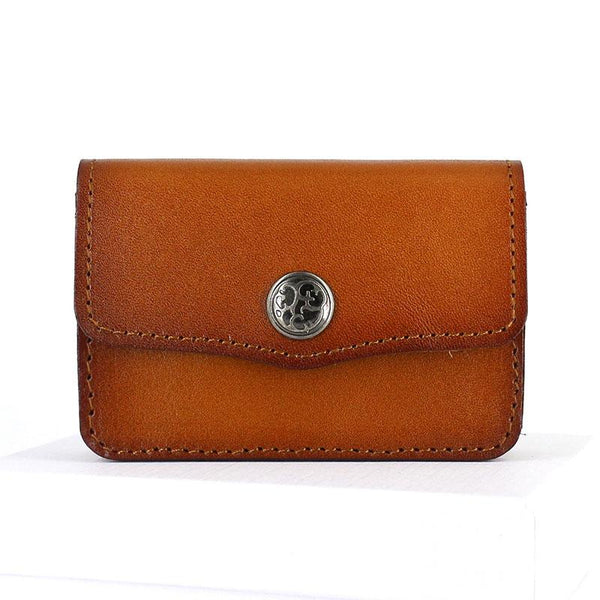 Handmade Leather Mens Change Wallet Card Wallet Front Pocket Wallets Small Wallets for Men - imessengerbags