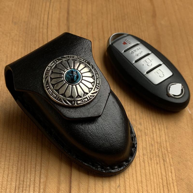 Handmade Black Leather Qashqai X-TRAIL TIIDA Teana Mens Car Key Case NISSAN Car Key Holder - imessengerbags