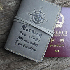 Handmade Leather Mens Cool Short Wallet Passport Card Holder Small Card Slim Wallets for Men - imessengerbags