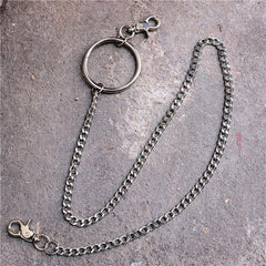 Badass Men's Womens Silver Ring  Pants Chain Long Wallet Chain Biker Wallet Chain For Men - imessengerbags