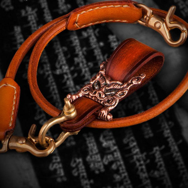Leather biker trucker Tibetan Keychain wallet Chain for chain wallet biker wallet trucker wallet - imessengerbags