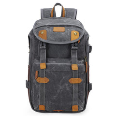 Brown CANVAS WATERPROOF MENS 15'' CANON CAMERA BACKPACK LARGE NIKON CAMERA BAG DSLR CAMERA BAG FOR MEN - imessengerbags
