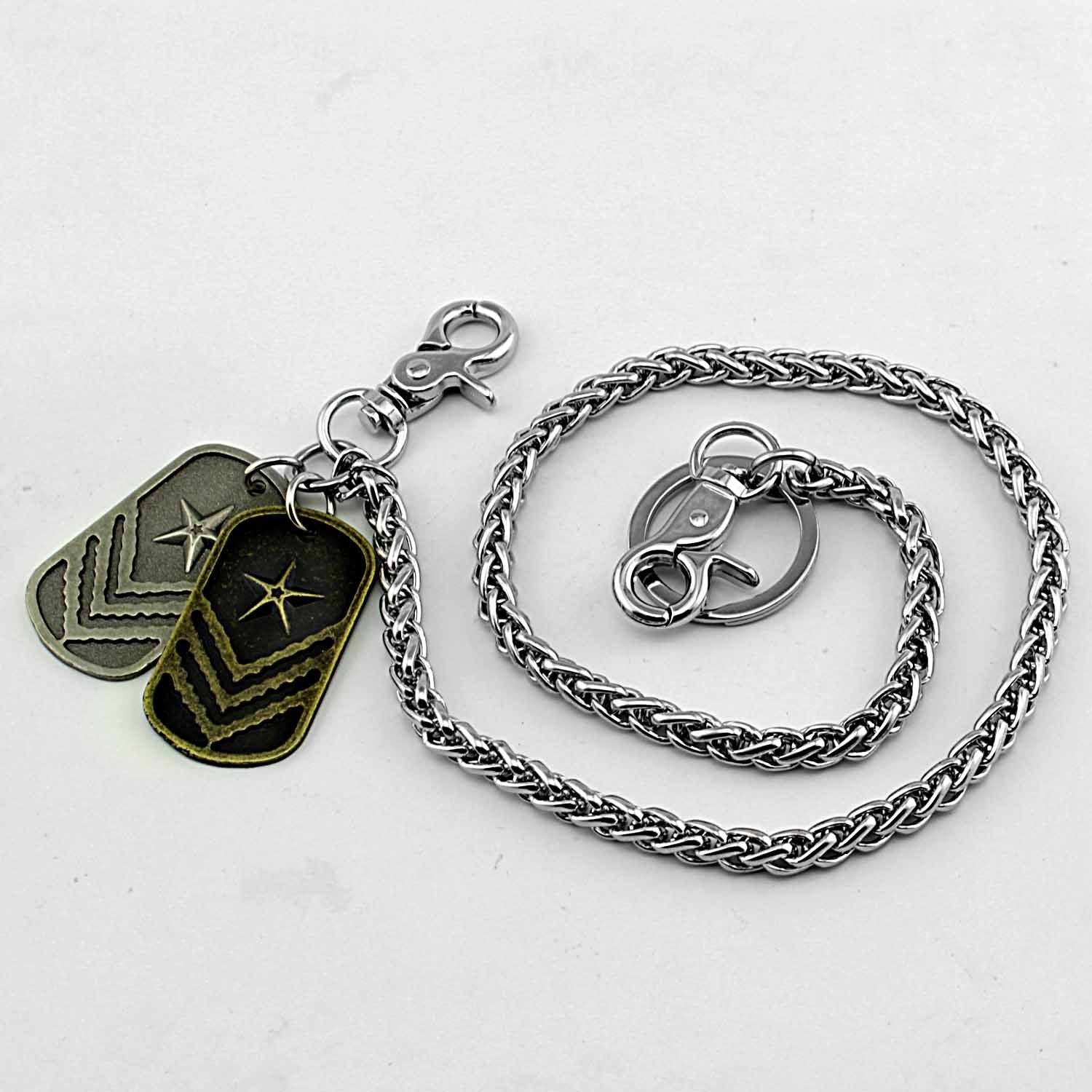 Cool Silver Tag Men's Pants Chain Biker Wallet Chain Jeans Chain Jean Chain Wallet Chain For Men - imessengerbags