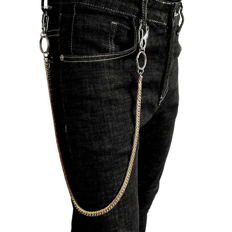 29'' SOLID STAINLESS STEEL BIKER SILVER Gold WALLET CHAIN LONG PANTS C –  imessengerbags