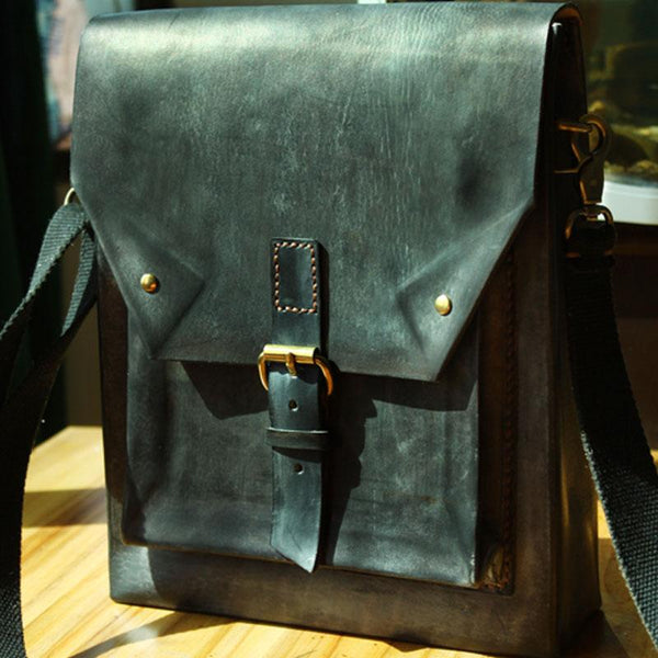 Cool Handmade Leather Mens Backpack Travel Backpack Messenger Bag for men - imessengerbags