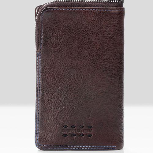 Handmade Mens Cool billfold Leather Wallet Men Small Zipper Wallets Bifold for Men - imessengerbags