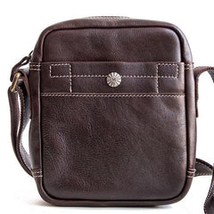 Genuine Leather Mens Cool Messenger Bag Sling Bag Chest Bag Bike Bag Cycling Bag for men - imessengerbags