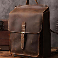 Handmade Leather Mens Cool Backpack Sling Bag Large Travel Bag Hiking Bag for men