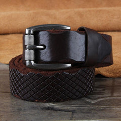 Genuine Leather Punk Rock Biker Trucker Mens Belt Men Black Coffee Belt for Men