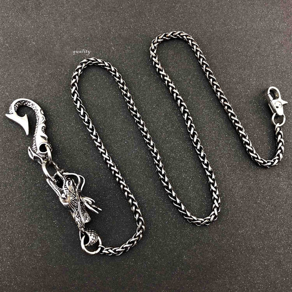 Badass Silver Dragon Mens Wallet Chain Jeans Chain Jean Chain Fashion Pants Chain For Men - imessengerbags