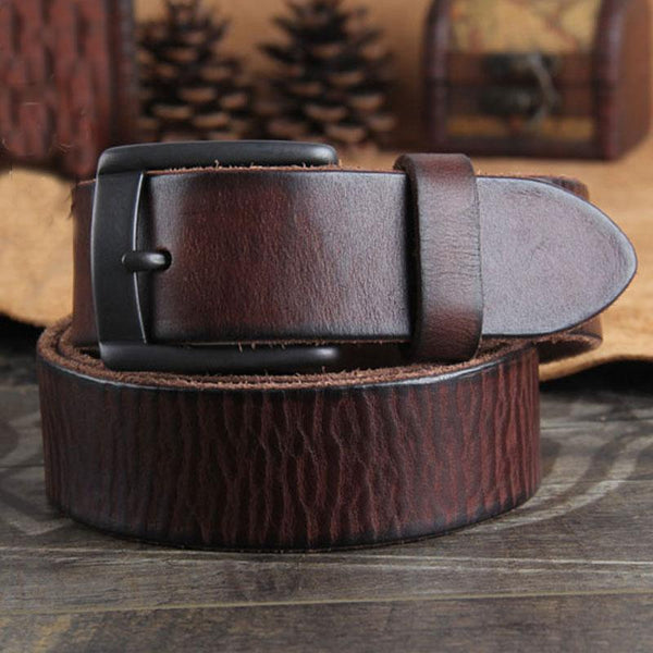 Genuine Leather Punk Rock Biker Trucker Mens Belt Men Black Coffee Belt for Men