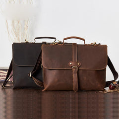 Vintage LEATHER MENS BRIEFCASE BUSINESS Bag VINTAGE 14inch Laptop SHOULDER BAG HANDBAGS FOR MEN - imessengerbags