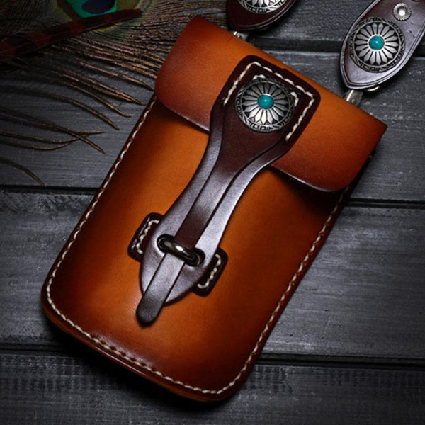 Leather Belt Pouch Mens Small Cases Waist Bag Hip Pack Belt Bag Fanny Pack Bumbag for Men - imessengerbags