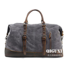 Mens Waxed Large Canvas Weekender Bag Canvas Travel Bag Canvas Overnight Bag for Men - imessengerbags