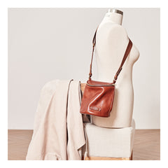 Fashion Brown Leather Mens Womens Bucket Side Bag Black Bucket Messenger Bag For Men and Women - imessengerbags