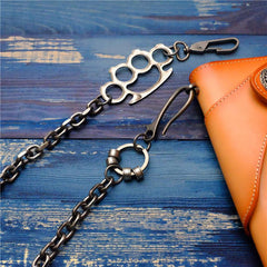 Badass Punk Mens Long Stainless steel Silver Chain Pants Chain Wallet Chain For Men - imessengerbags