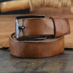 Genuine Leather Punk Rock Biker Trucker Mens Belt Men Black Coffee Belt for Men