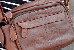 Genuine Leather Mens Small Messenger Bag Cool Crossbody Bags for men