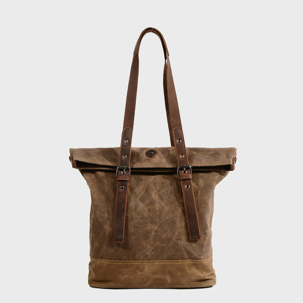 Cool Canvas Leather Mens Large Shopping Handbag Tote Bag Shoulder Bag Tote Purse For Men - imessengerbags