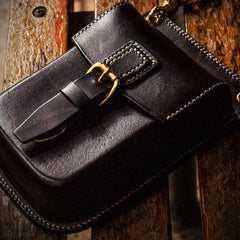 Leather Belt Pouch Mens Small Cases Waist Bag Hip Pack Belt Bag Fanny Pack Bumbag for Men - imessengerbags