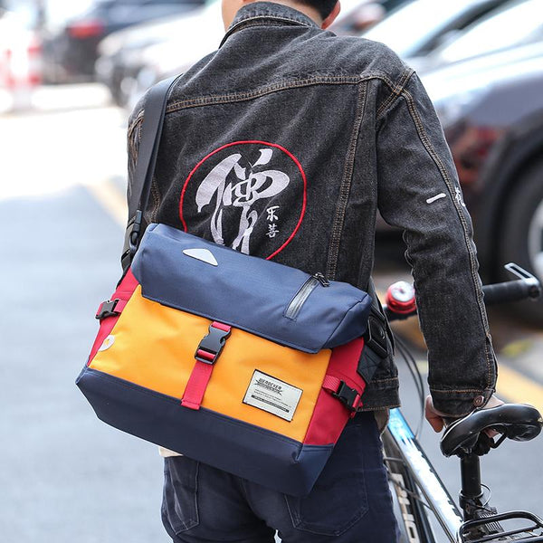 Trendy Nylon Cloth Mens Motorcycle Bag Postman Bag Messenger Bag Side Bag For Men