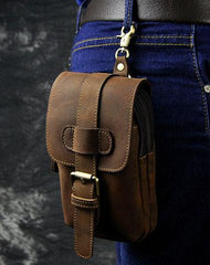 Vintage Leather Cigarette Cases Belt Pouches for Men Waist Bag BELT BAG For Men - imessengerbags