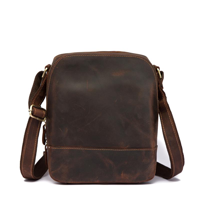 Cool Leather Men's Small Tablet Messenger Bag Small Side Bag Small Shoulder Bag For Men - imessengerbags