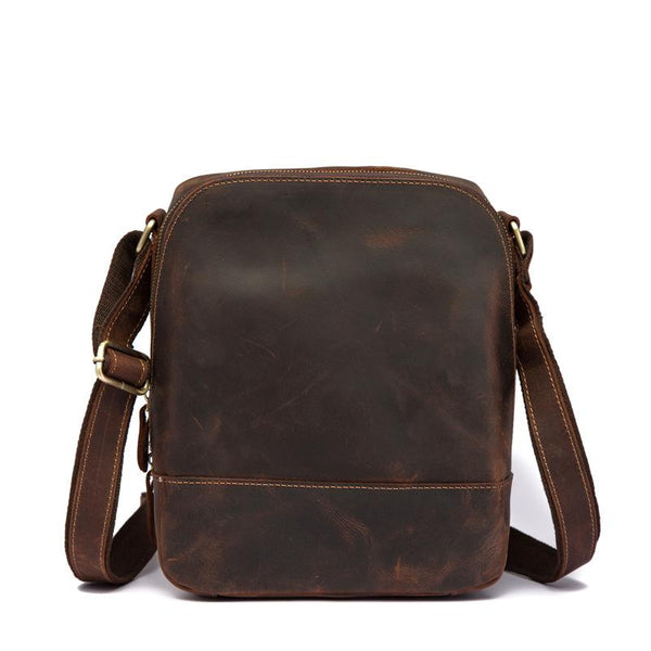 Cool Leather Men's Small Tablet Messenger Bag Small Side Bag Small Shoulder Bag For Men - imessengerbags