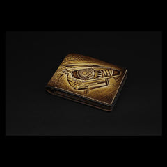 Handmade Leather Tooled Transformers Megatron Mens billfold Wallet Cool Leather Wallet Slim Wallet for Men - imessengerbags