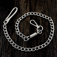 Cool Silver Stainless Steel Mens Biker Wallet Chain Wallet Chain Pants Chain For Men - imessengerbags