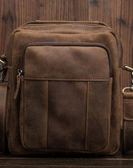 Cool Mens Leather Small Side Bag Small Messenger bag Shoulder bag For Men - imessengerbags