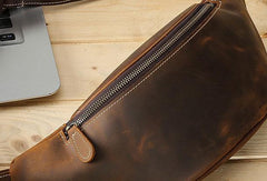 Cool Mens Leather Belt Bag Fanny Pack Waist Bags For Men