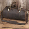 Vintage Leather Mens Dark Brown Large Weekender Bag Vintage Cool Travel Bag Duffle Bag for Men